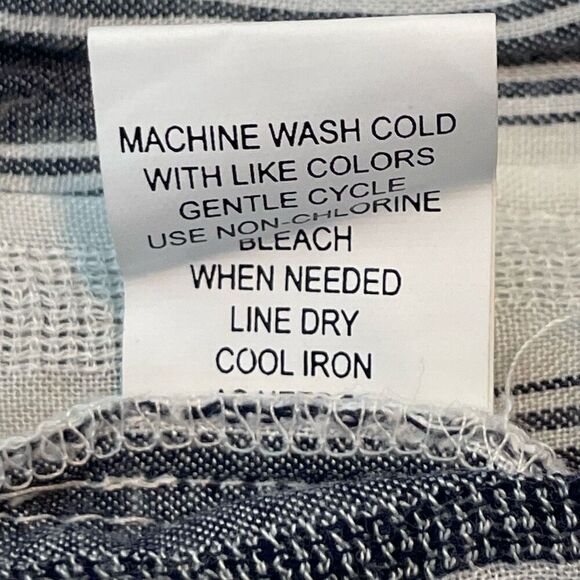 Blue Island Striped Beach Dress Cover-Up White Navy Blue Knit Bell Sleeve Front - Picture 8 of 8